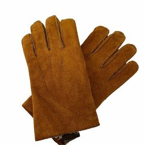 Winter Gloves Suede Comfort Hand Vintage Crown Craft Men's Brown size Large